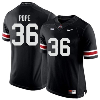 NCAA Ohio State Buckeyes Men's #36 K'Vaughan Pope Black Nike Football College Jersey YQG3645FL